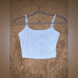 Blue crop top
